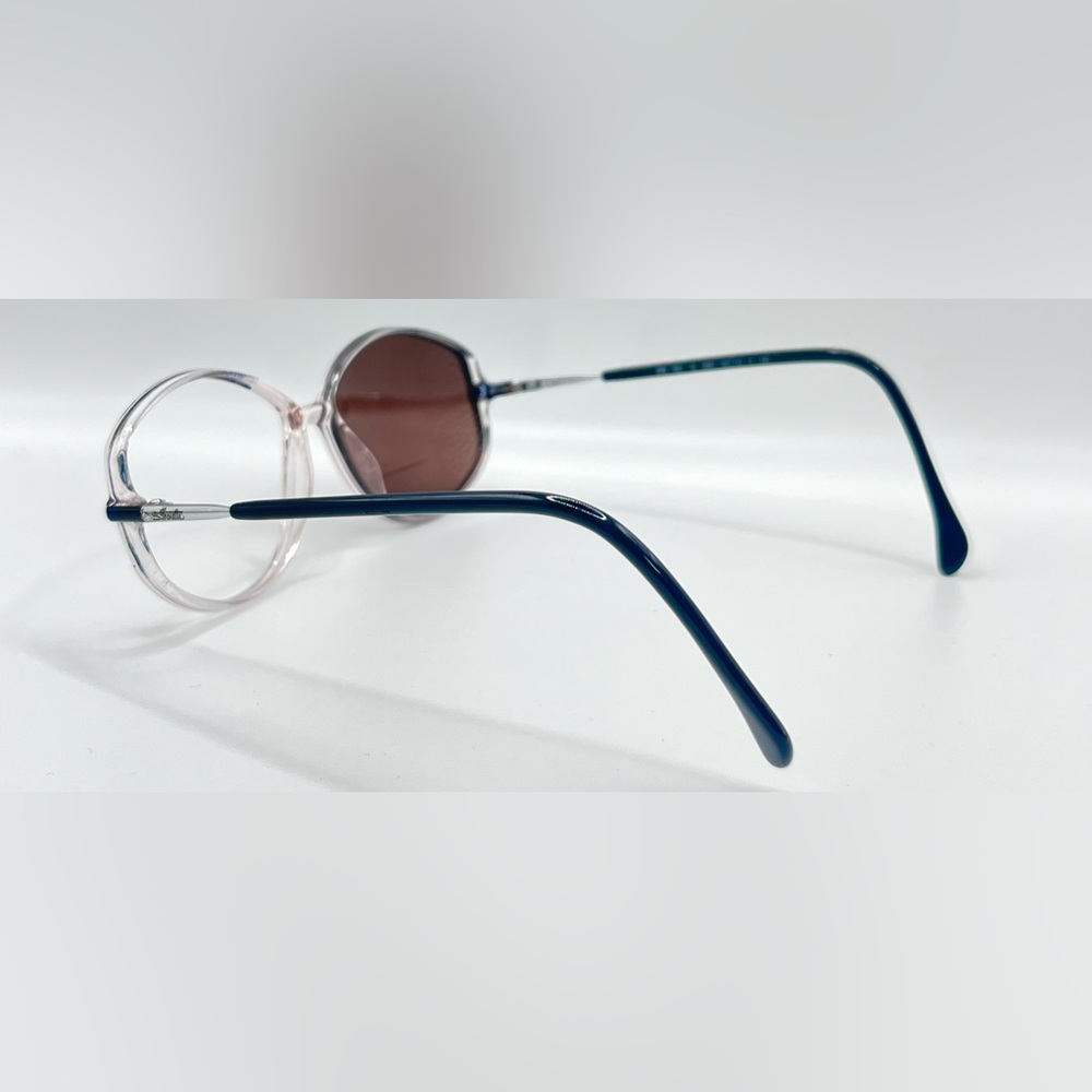 Vintage Silhouette SPX 1861 Blue Translucent Oval Sunglasses Frames Only - Picture 5 of 8
